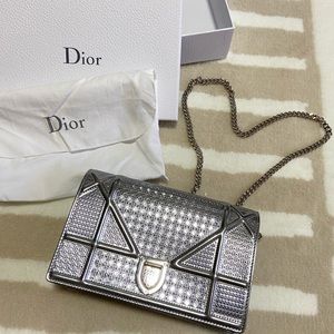 Dior Diorama Metallic Silver Crossbody Bag – Discontinued